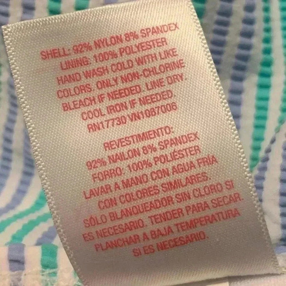 Xhilaration Blue and Green Striped Swim Bottoms - Picture 5 of 5